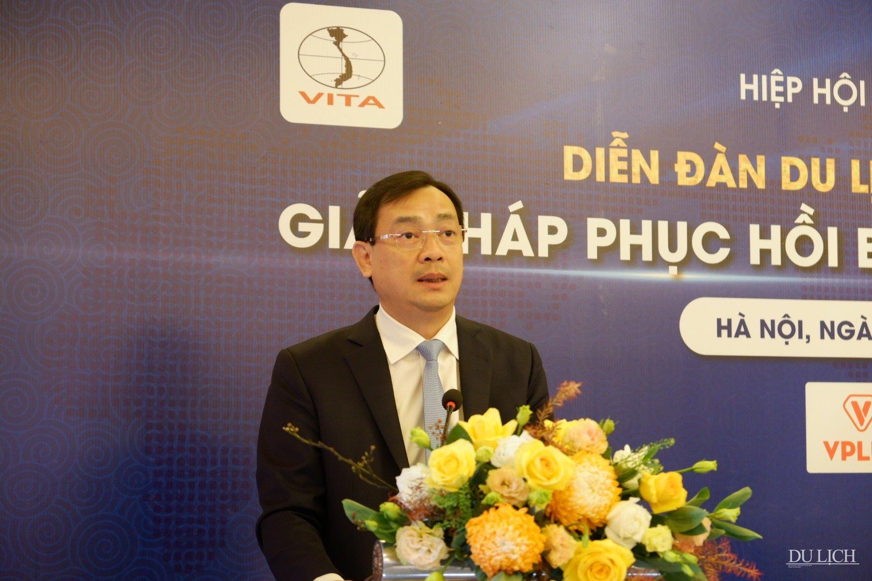 Tổng cục trưởng Tổng cục Du lịch Nguyễn Trùng Khánh phát biểu tại Diễn đàn